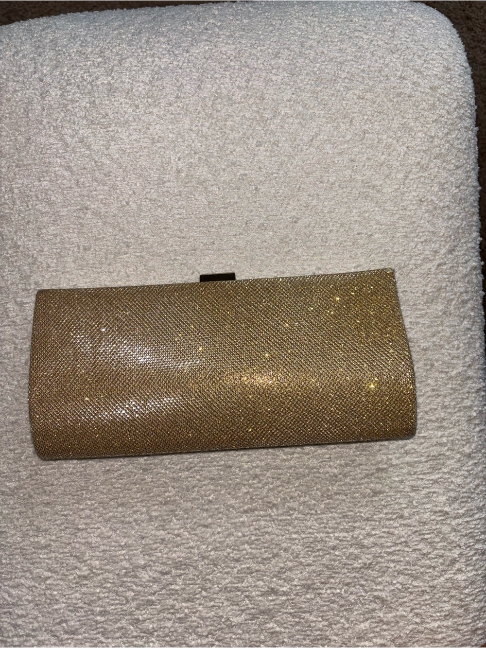 Lulu Townsend Gold Sparkle Evening Clutch